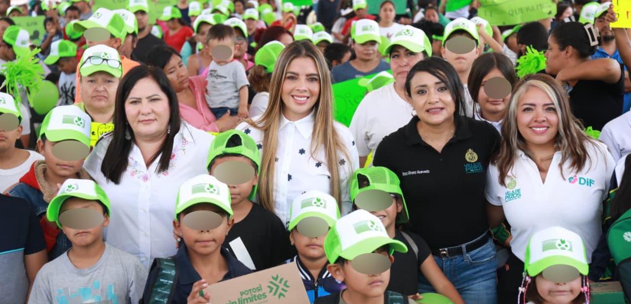VILLA DE POZOS Y GOBIERNO DEL ESTADO ENTREGARON APOYOS ESCOLARES EN CIUDAD SATÉLITE