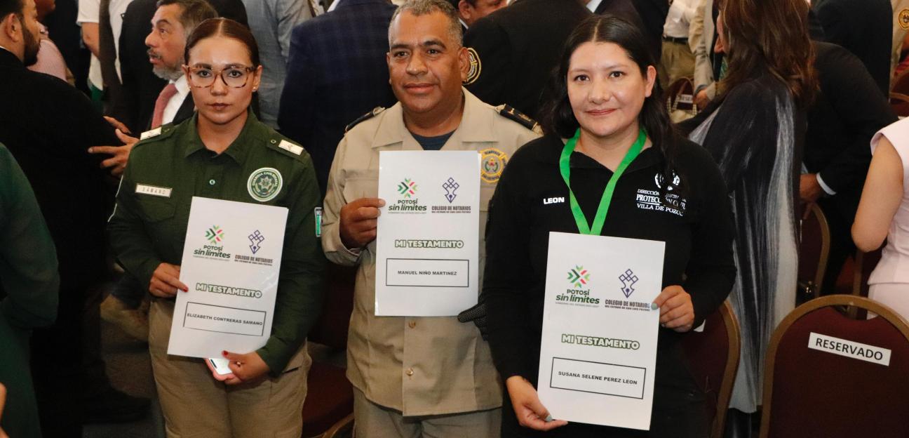 CUERPOS DE EMERGENCIA DE VILLA DE POZOS SE BENEFICIA CON CAMPAÑA ESTATAL DE TESTAMENTOS