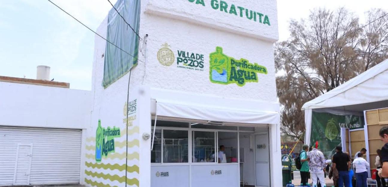 VILLA DE POZOS BENEFICIA A MÁS DE 2 MIL FAMILIAS CON PURIFICADORA DE AGUA