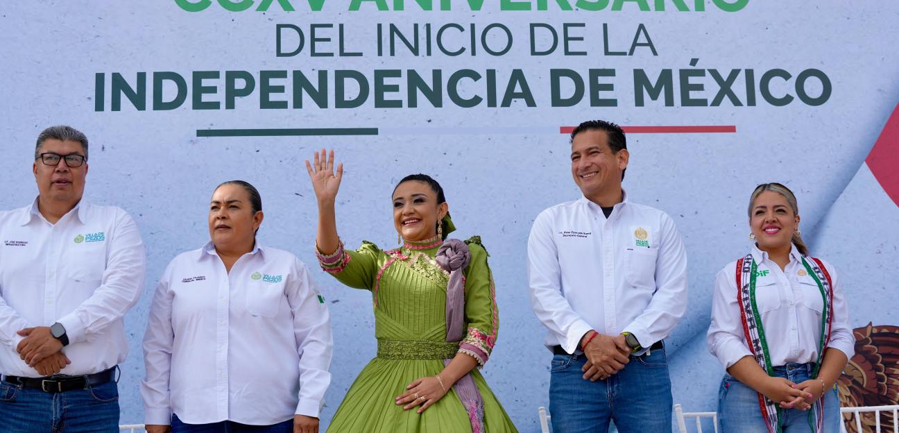 VILLA DE POZOS CONMEMORÓ INDEPENDENCIA DE MÉXICO CON DESFILE CÍVICO-MILITAR
