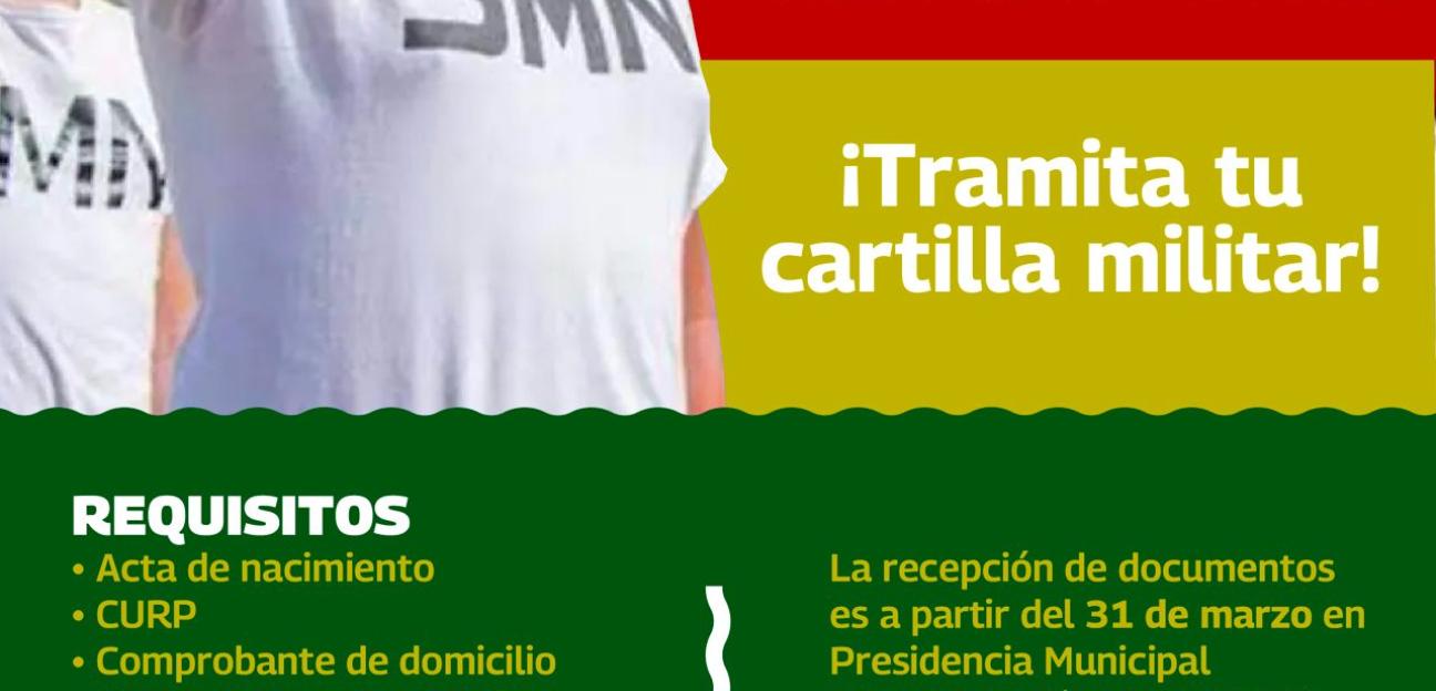INVITAN A JÓVENES DE VILLA DE POZOS A TRAMITAR SU CARTILLA DE SERVICIO MILITAR