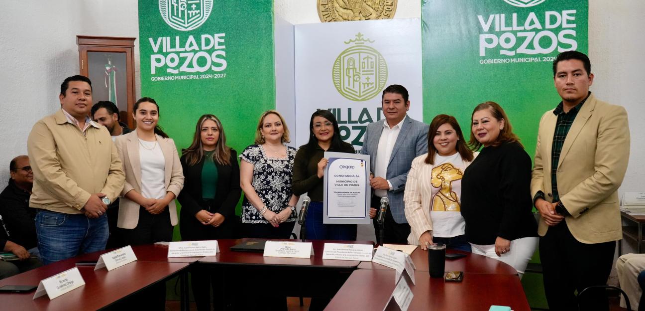 CEGAIP COLOCA A VILLA DE POZOS COMO REFERENTE EN TRANSPARENCIA A NIVEL ESTATAL