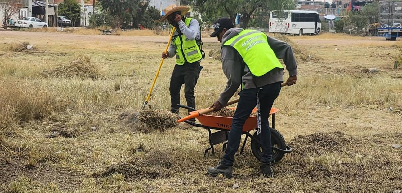 VILLA DE POZOS RECUPERA ESPACIOS PÚBLICOS EN COLONIA LOS SILOS
