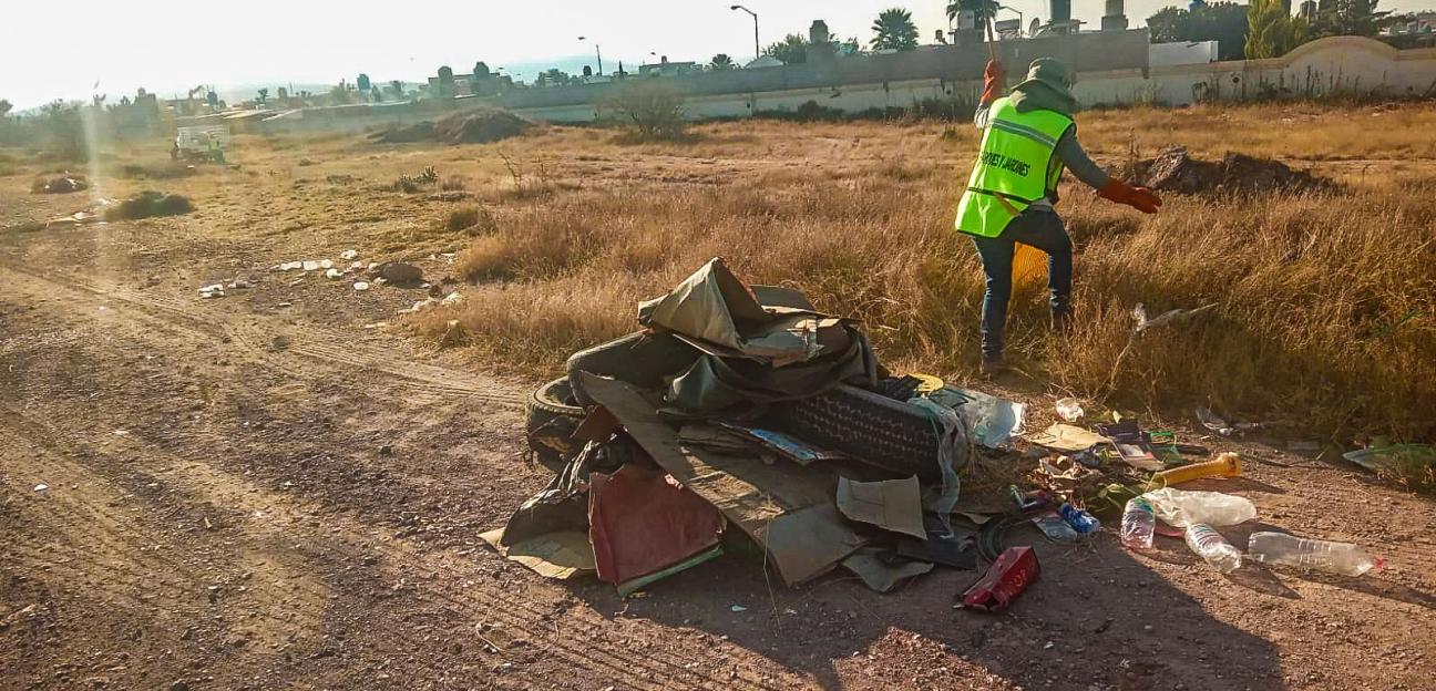 GOBIERNO DE VILLA DE POZOS REFUERZA LIMPIEZA DE ESPACIOS PÚBLICOS