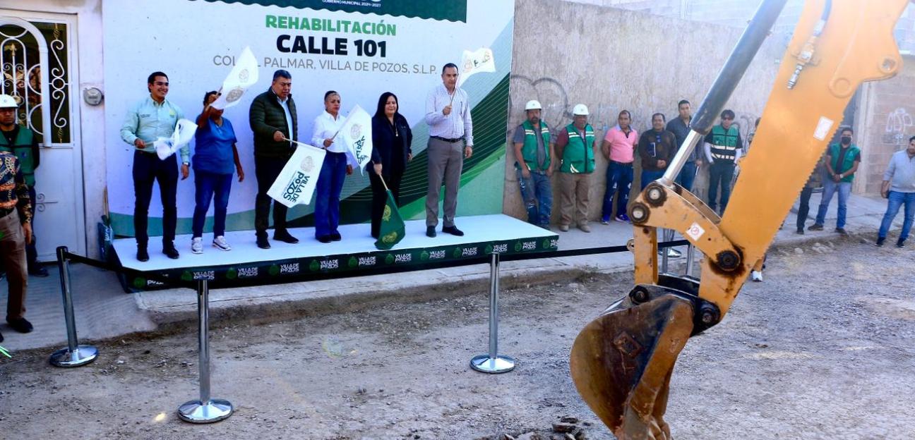PATY ARADILLAS ARRANCÓ LA REHABILITACIÓN INTEGRAL INTEGRAL CALLE 101, EN EL PALMAR