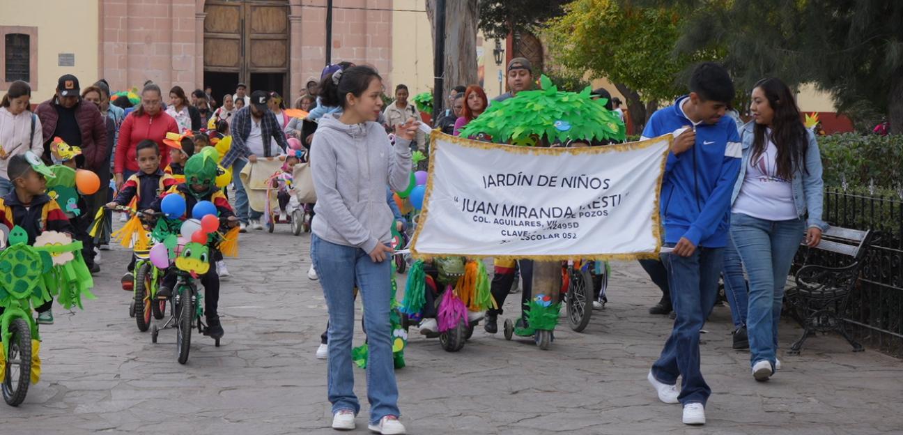VILLA DE POZOS INVITA AL DESFILE DEL DÍA DE LA PRIMAVERA