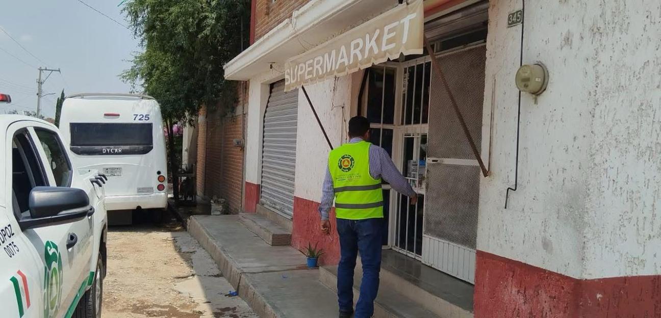 PROTECCIÓN CIVIL DE VILLA DE POZOS REFUERZA INSPECCIONES EN COMERCIOS E INDUSTRIAS