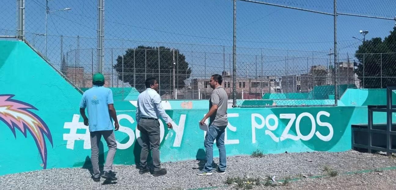 VILLA DE POZOS MANTIENE EL MEJORAMIENTO DE SUS UNIDADES DEPORTIVAS