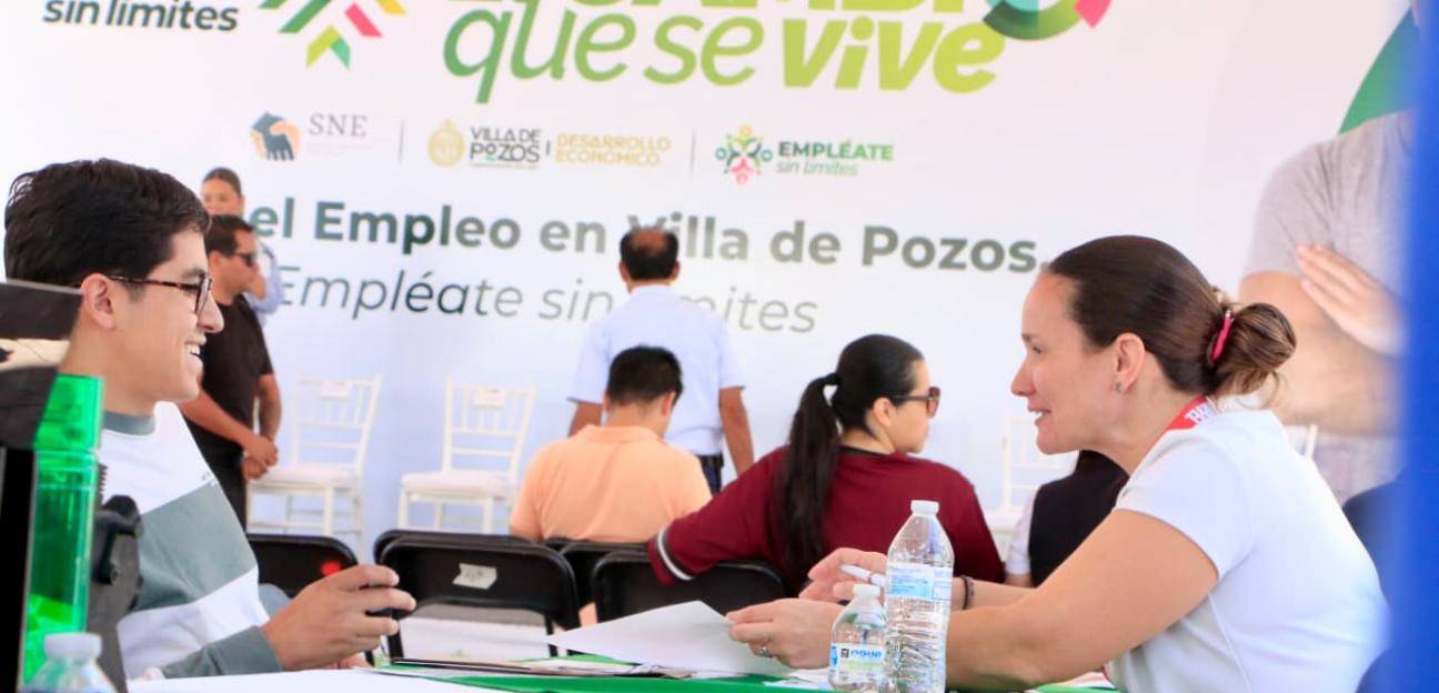 FERIA DEL EMPLEO DE VILLA DE POZOS FORTALECE LA INSERCIÓN LABORAL